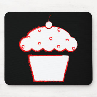 grunge cherry cupcake mouse pad