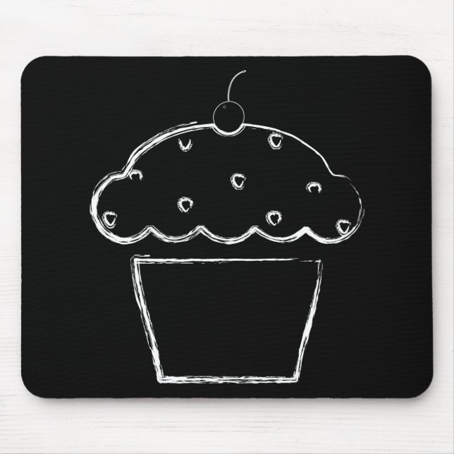 grunge cherry cupcake mouse pad (Front)