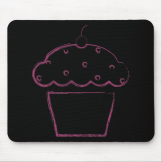 grunge cherry cupcake mouse pad