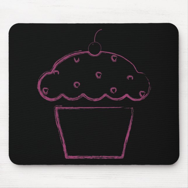 grunge cherry cupcake mouse pad (Front)