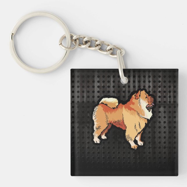 Grunge Chow Chow Keychain (Front)