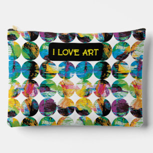 Grunge circles. accessory pouch