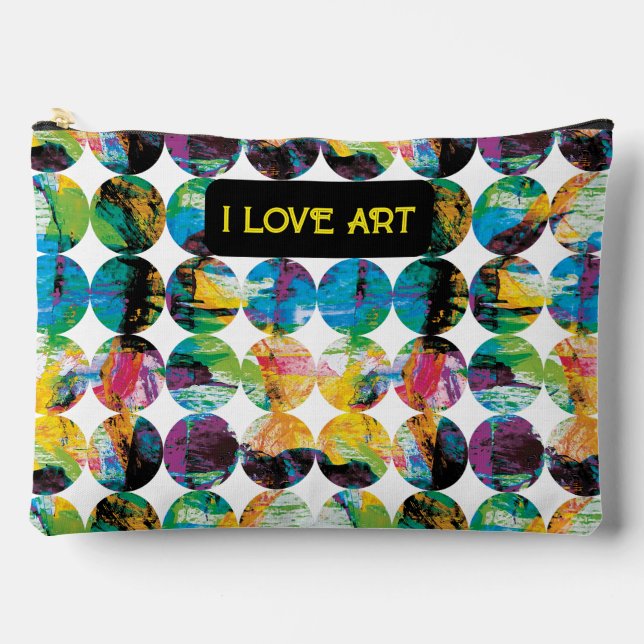 Grunge circles. accessory pouch (Front)
