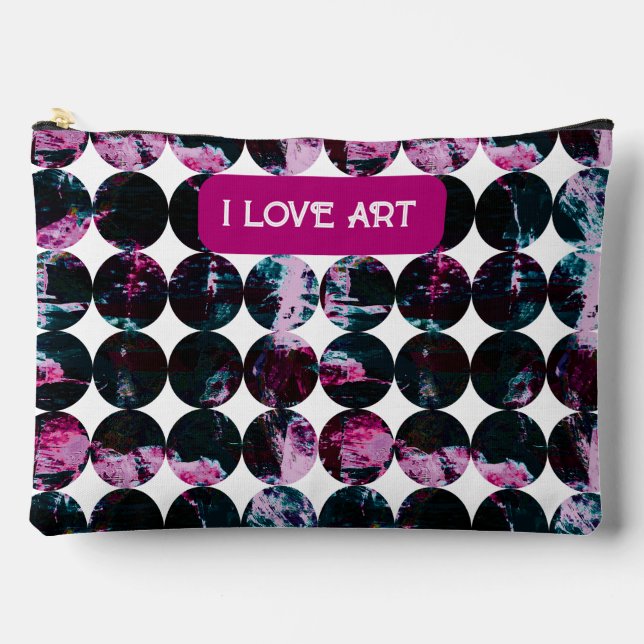 Grunge circles. accessory pouch (Front)