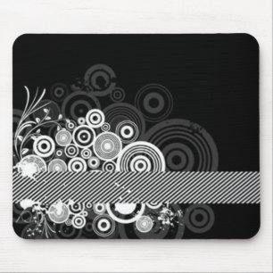 Grunge Circles Mouse Pad