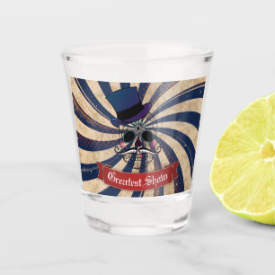 Grunge Circus Sugar Skull Ringmaster Shot Glass