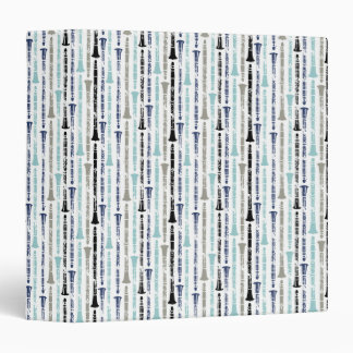 Grunge Clarinets - Blue and Gray Binder