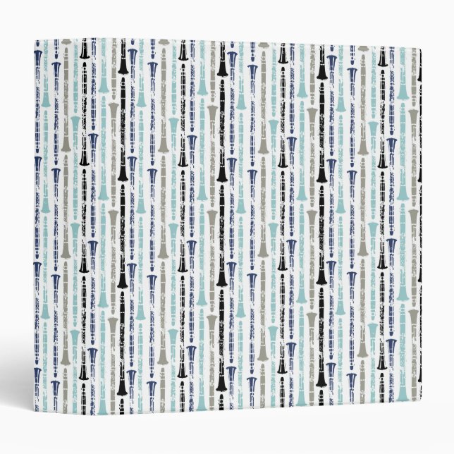 Grunge Clarinets - Blue and Gray Binder (Front/Spine)