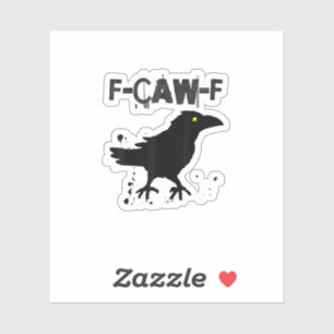 Grunge Coffee F-Caw-F Crow Adult Humor Graphic Tee
