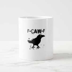 Grunge Coffee F Caw F Crow Humor Creative Style Large Coffee Mug