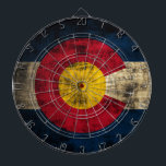 Grunge Colorado Flag Dartboard<br><div class="desc">Here we have our custom designed Grunge Colorado Flag Dart Board</div>