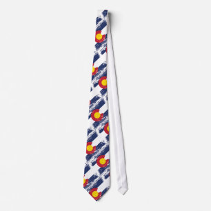 Grunge Colorado Flag Tie