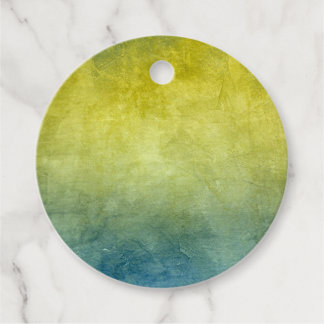 Grunge Colors - Yellow & Blue Favour Tags
