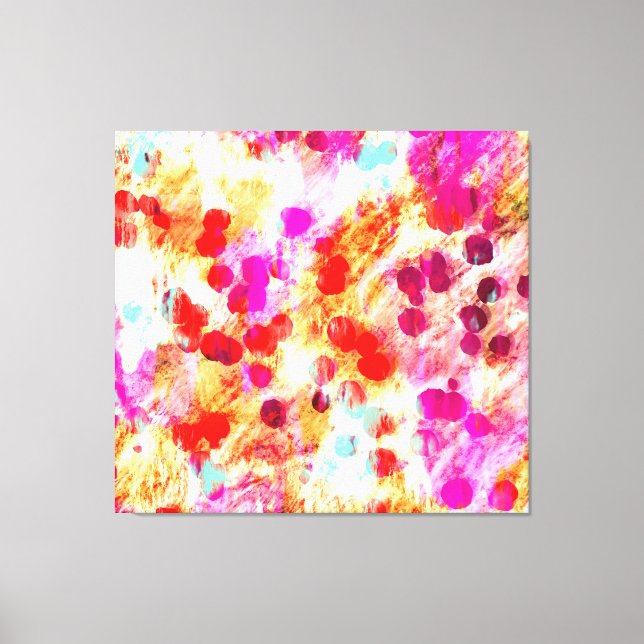 Grunge colour dot texture background canvas print (Front)