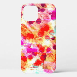 Grunge colour dot texture background iPhone 12 case