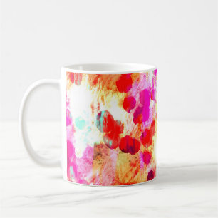 Grunge colour dot texture background coffee mug