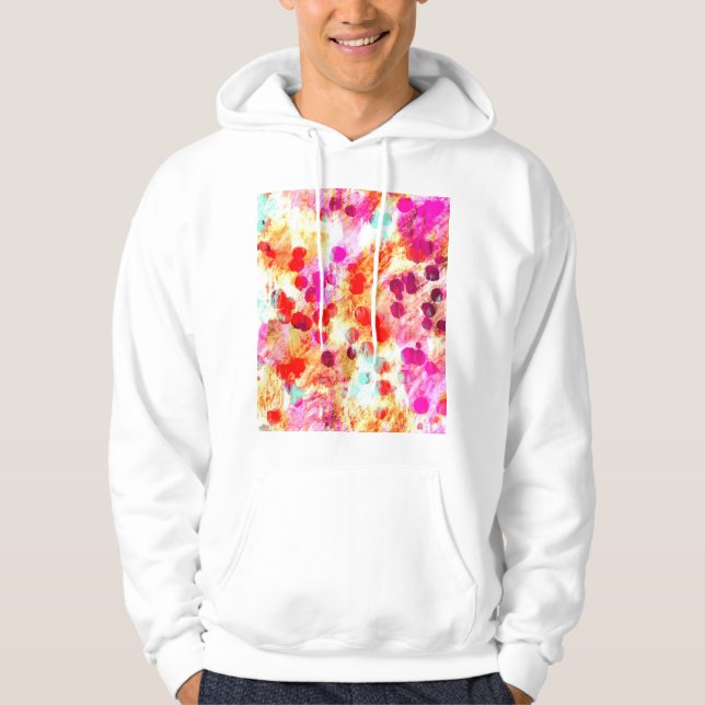 Grunge colour dot texture background hoodie (Front)