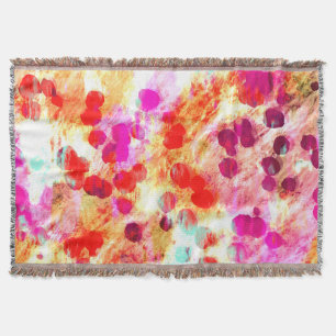 Grunge colour dot texture background throw blanket