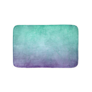 Grunge Colours - Teal & Purple Bath Mat