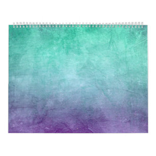 Grunge Colours - Teal & Purple Calendar