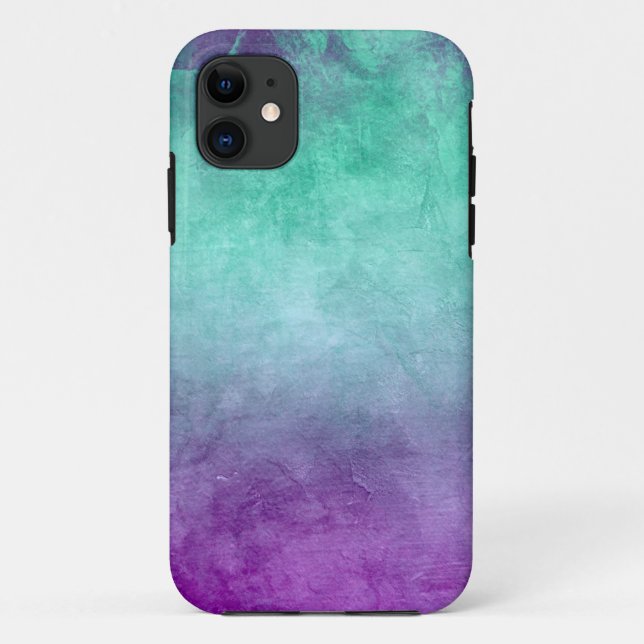 Grunge Colours - Teal & Purple Case-Mate iPhone Case (Back)
