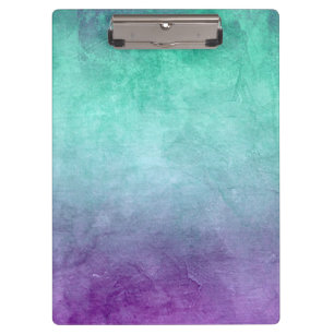 Grunge Colours - Teal & Purple Clipboard