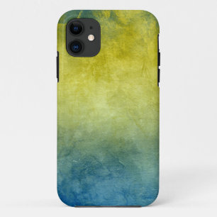 Grunge Colours - Yellow & Blue iPhone 11 Case