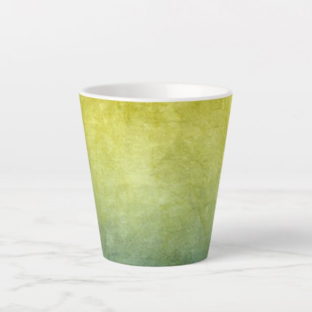 Grunge Colours - Yellow & Blue Latte Mug (Front)