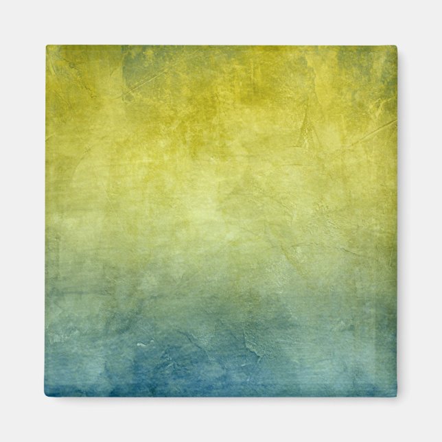 Grunge Colours - Yellow & Blue Magnet (Front)