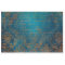 Grunge Copper Patina and Turquoise Calligraphy
