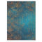 Grunge Copper Patina and Turquoise Calligraphy