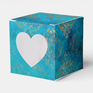 Grunge Copper Patina and Turquoise Favor Box