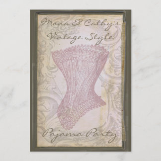 Grunge Corset Customizable Pajama Party Invitation