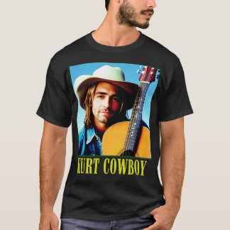 Grunge Cowboy Musician With Acoustic Guitar T-Shirt