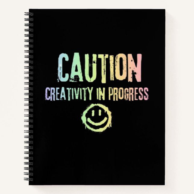 Grunge Creativity in Progress Artist  Notebook (Front)