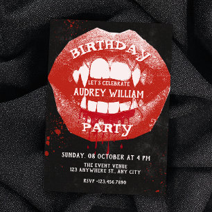 Grunge creep birthday invitation