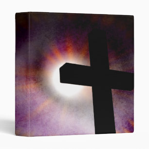 Grunge Cross Moonlight Avery Binder