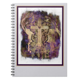 Grunge cross notebook