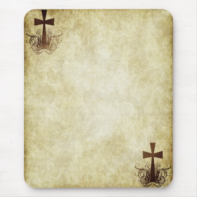 Grunge Crosses #4 - Corners Vertical Mouse Pad (Front)