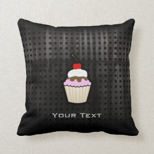 Grunge Cupcake Throw Pillow