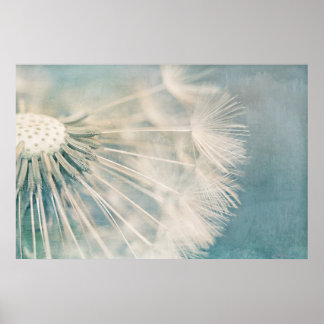 Grunge Dandelion Poster