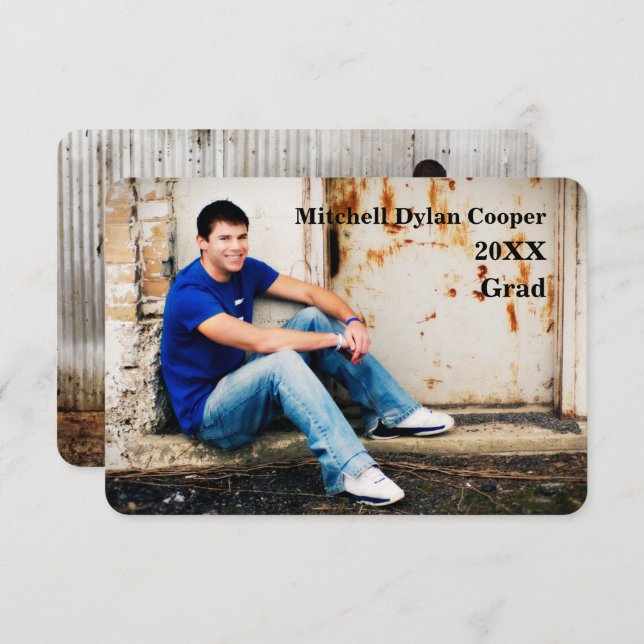 Grunge décontracté - Faire-part 3x5 (Devant / Derrière)