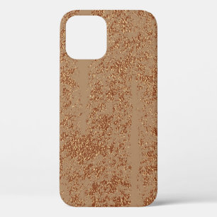 Grunge design. Copper glossy background. Metallic  iPhone 12 Case