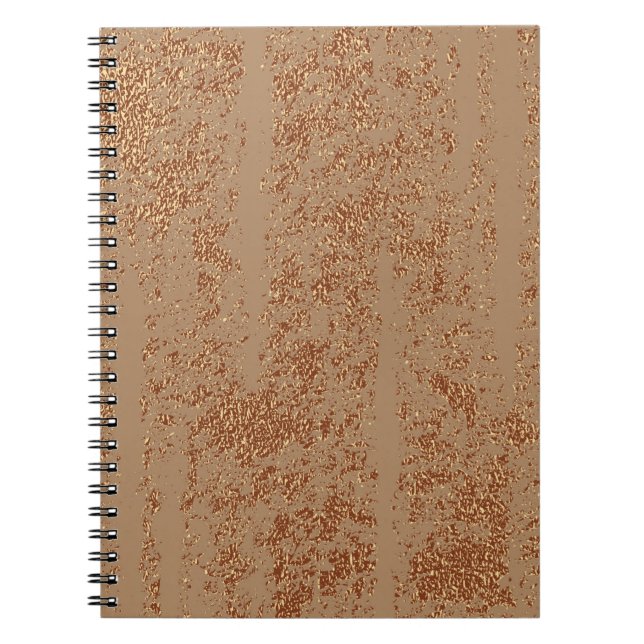 Grunge design. Copper glossy background. Metallic  Notebook (Front)