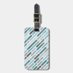 Grunge Diagonal Stripe Pattern Luggage Tag