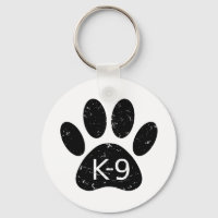 Grunge Distressed Dog Paw K-9
