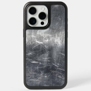 Grunge Distressed Mettalic Silver Texture Print iPhone 15 Pro Max Case