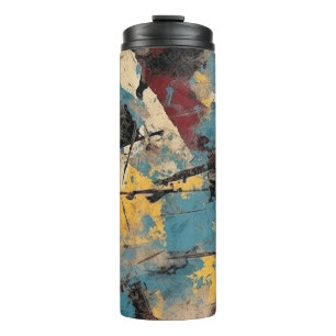 Grunge Dry Paint Textures Thermal Tumbler