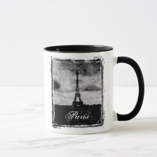 Grunge Edge Textured Paris Mug