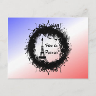 Grunge Eiffel Tower Postcard